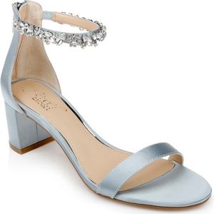 Jewel Badgley Mischka Catalina Ankle Strap Heel | Size 6